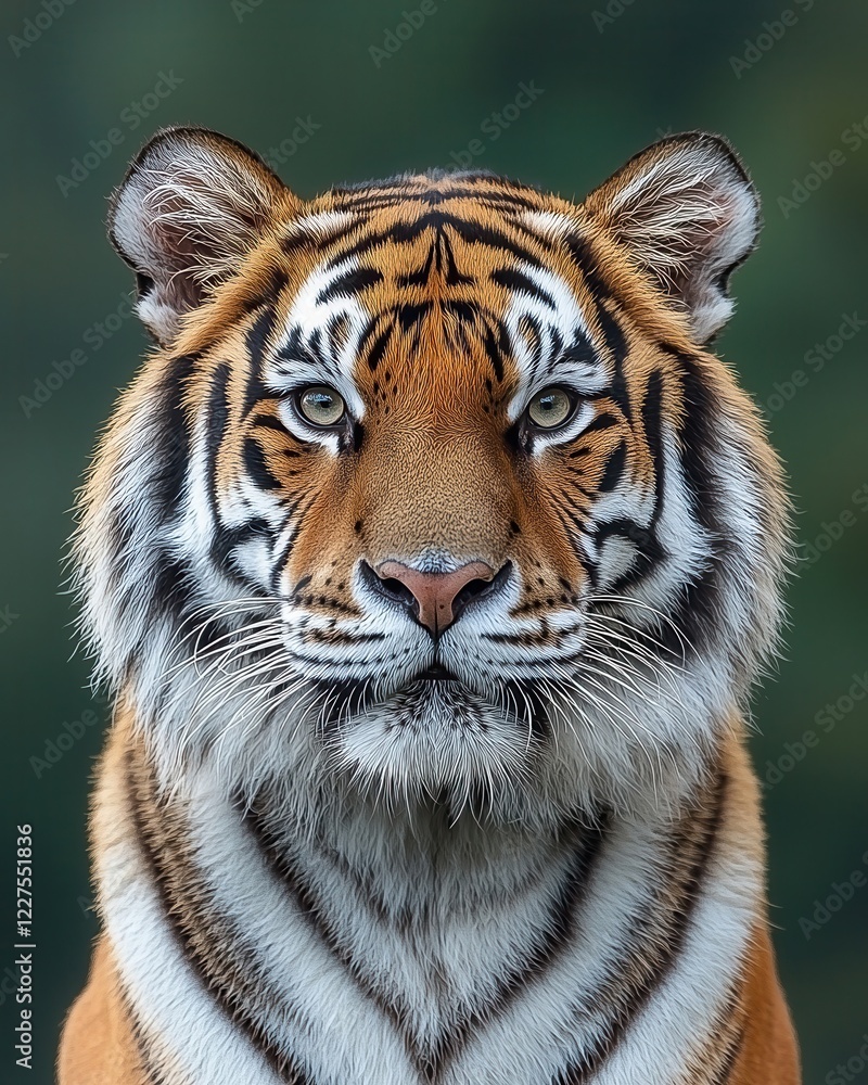 Fototapeta premium Tiger Striking Pattern Majestic Animal Markings Uncovered