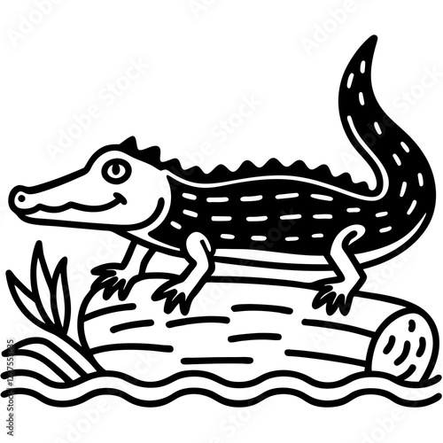 illustration of crocodile