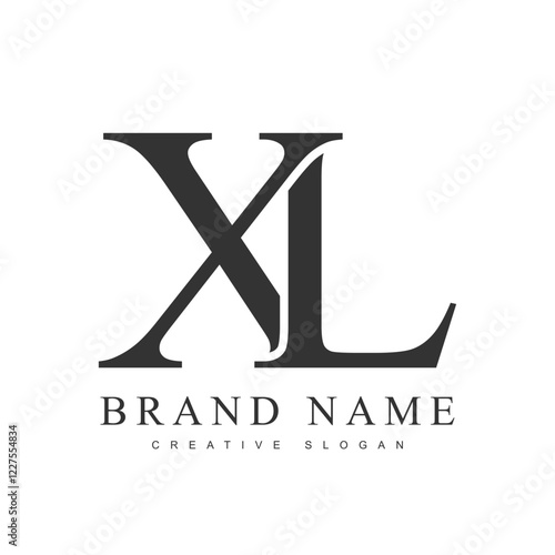 XL trendy logotype template. Initial letter x and l classic font style. Creative logo for company name or identity.