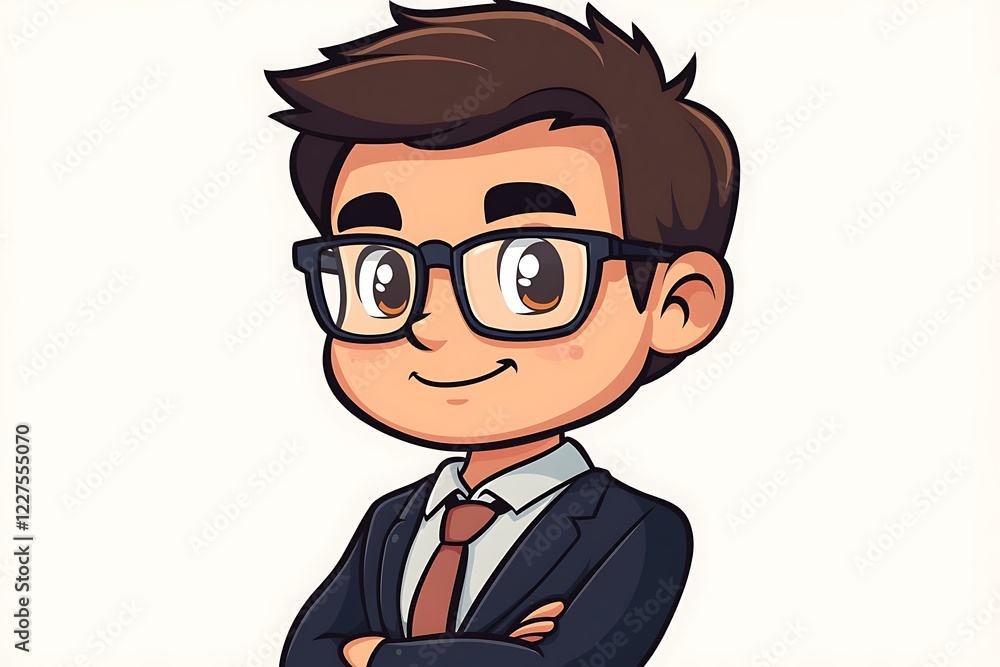 Smiling Businessman Vector Illustration Smiling Businessman Vector Illustration