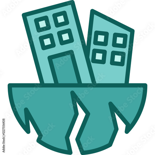 Earthquake solid icon