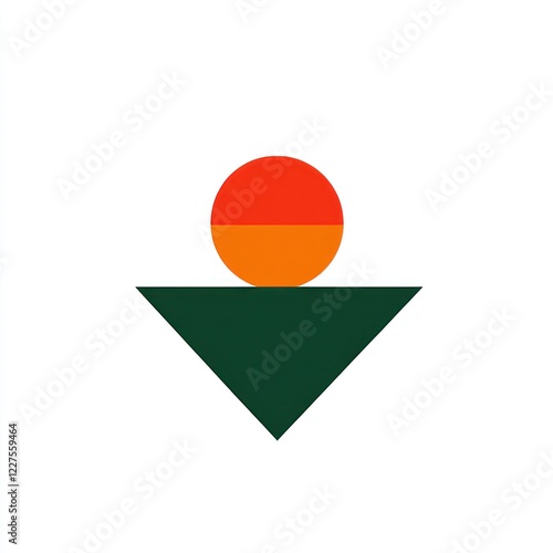 Free Download Abstract sunset over triangle, minimalist design, website background - GFXLoad
