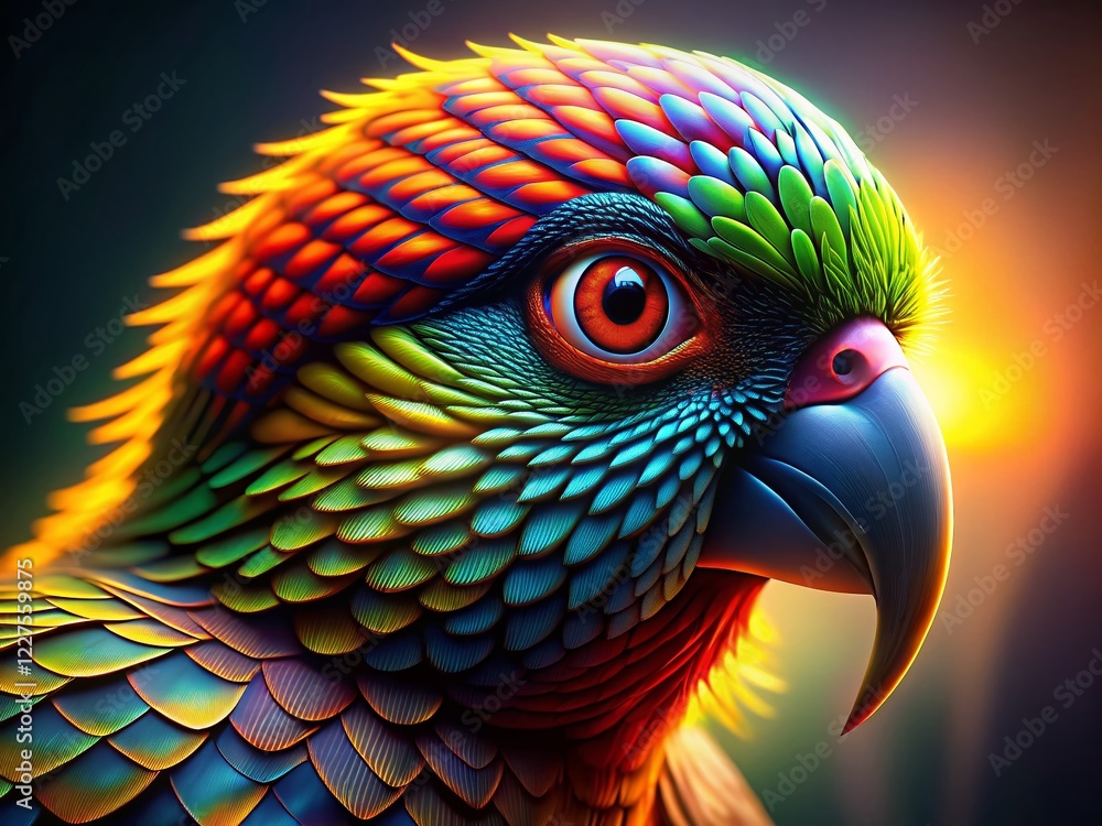 Obraz premium Advanced 3D Shading Techniques: Dramatic Lighting Effects in Digital Art