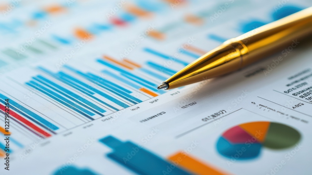 Market analysis flat design side view financial report theme water color complementary color scheme. Market analysis flat design side view financial report theme water color complementary color scheme.