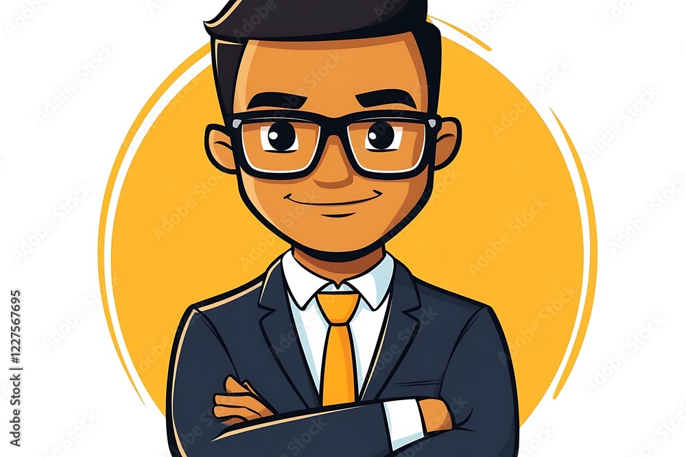Successful Businessman Avatar Digital Art Image Successful Businessman Avatar Digital Art Image