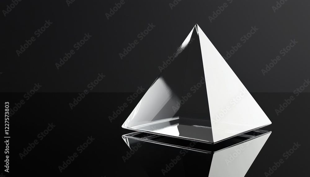 Fototapeta premium Transparent cube filled with glowing liquid suspended in a dark room surreal 3D design showcasing vibrant colors and reflections