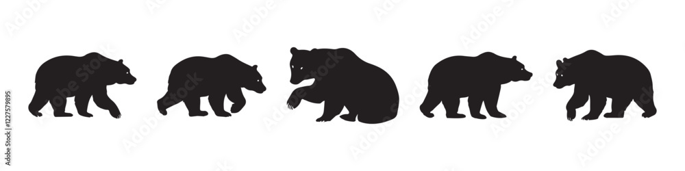 Fototapeta premium Bear silhouette vector design