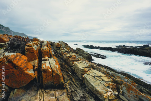 Rocky beach, Tsitsikama national park, South Africa, Garden route photo