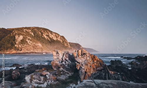 Rocky beach, Tsitsikama national park, South Africa, Garden route photo