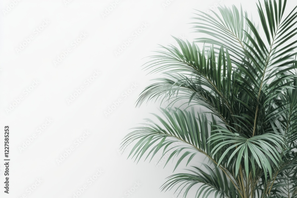 Obraz premium 3D Palm Tree Decor Isolated and White Background
