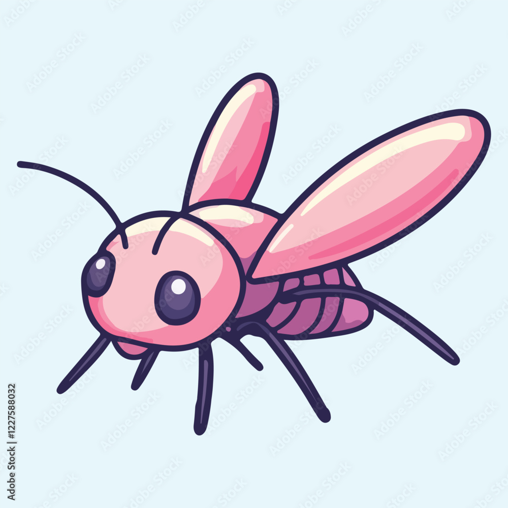 Cute cartoon mosquito vector illustration Cute cartoon mosquito vector illustration