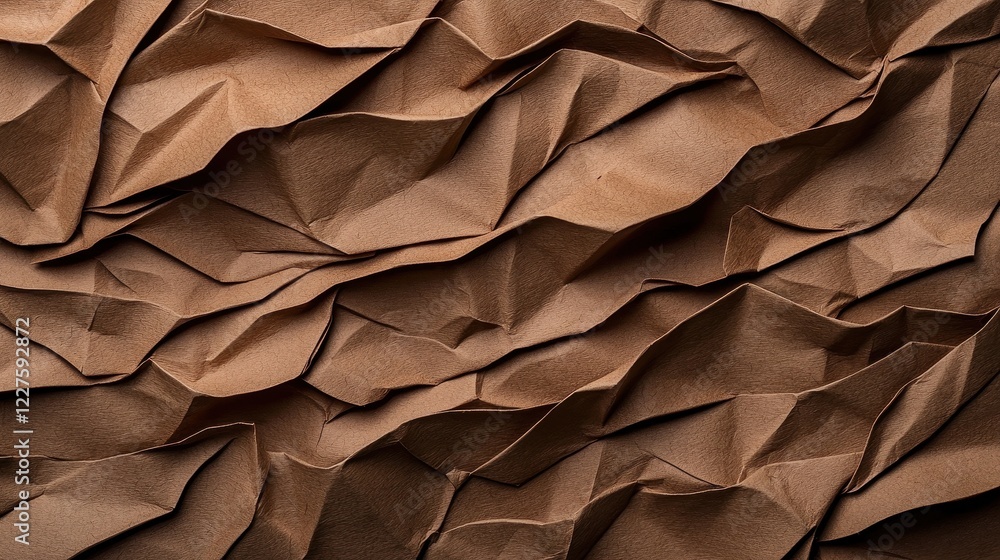 Obraz premium Textured Mocha Paper with Fine Creases and Organic Feel
