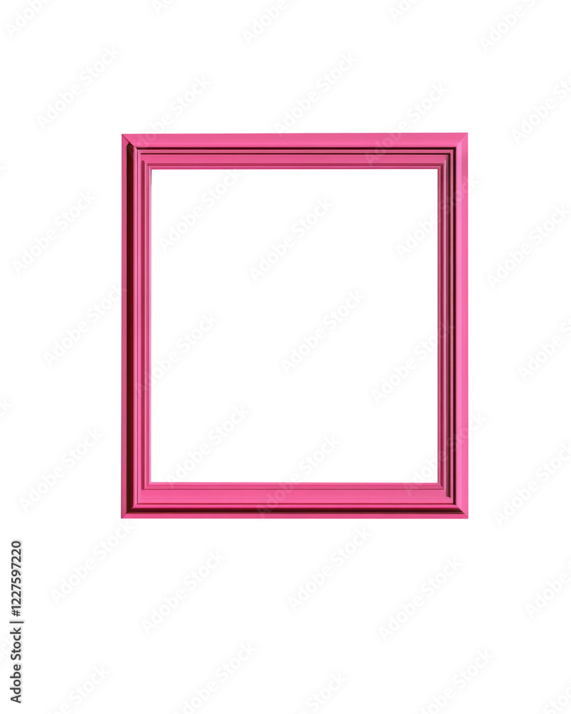Pink picture frame with square shape isolated on black background Pink picture frame with square shape isolated on black background