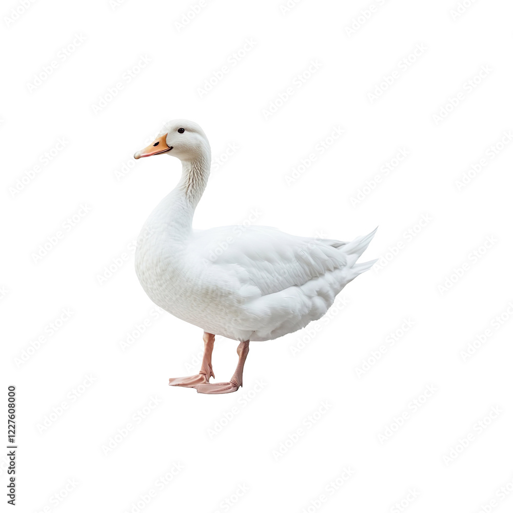 White duck isolated on transparent background White duck isolated on transparent background