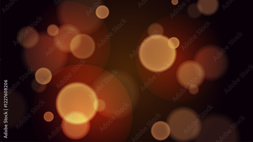 Golden bokeh lights on black background. Abstract glowing backdrop with magic light effect Golden bokeh lights on black background. Abstract glowing backdrop with magic light effect