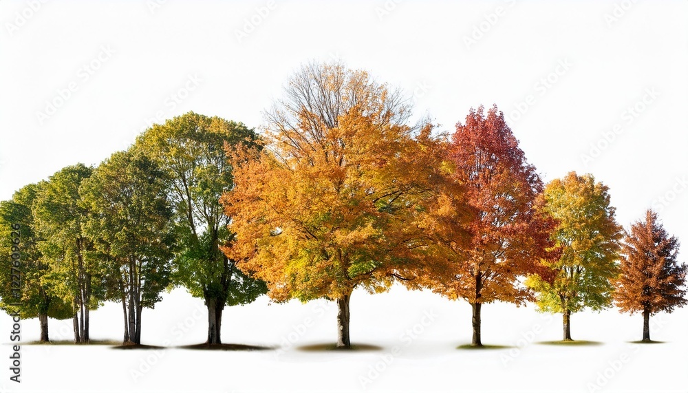 Naklejka premium autumn tree in the park