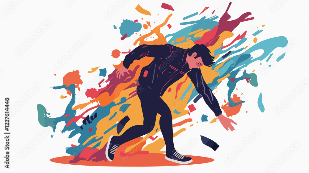 Naklejka premium Abstract Frustration Concept Vector Illustration