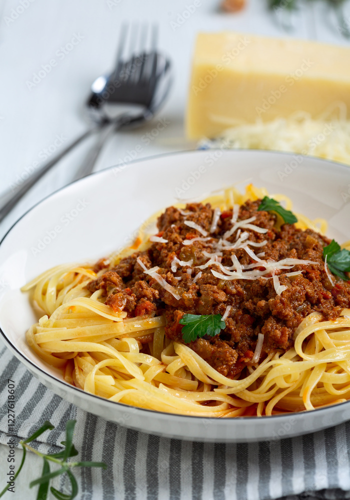 Classical Linguini Bolognese. Classical Linguini Bolognese.