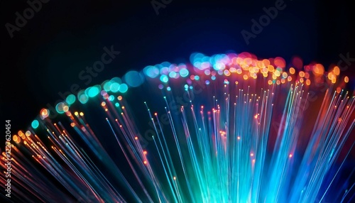 fiber optics background with lots spots