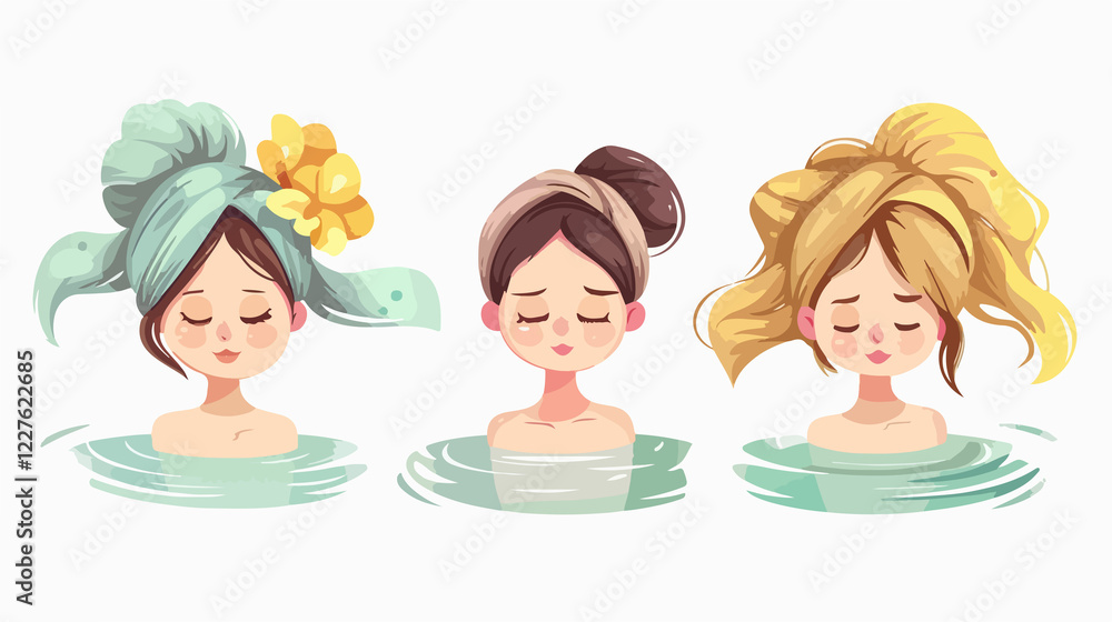 Spa Client Card Cartoon Vector Illustration Spa Client Card Cartoon Vector Illustration