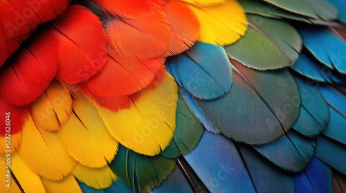 Wallpaper Mural Colorful Feather Pattern Close-Up for Textures and Design Inspiration Torontodigital.ca