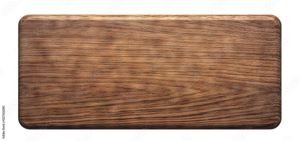 Blank polished wood nameplate with smooth edges, isolated on transparent cutout background Blank polished wood nameplate with smooth edges, isolated on transparent cutout background