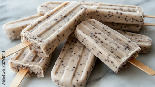 Delicious Creamy Chocolate Chip Ice Popsicles photo