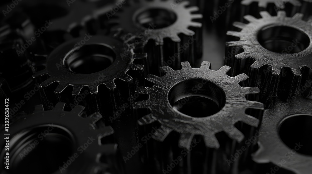 Interlocking gears representing collaboration and teamwork in a professional setting Interlocking gears representing collaboration and teamwork in a professional setting