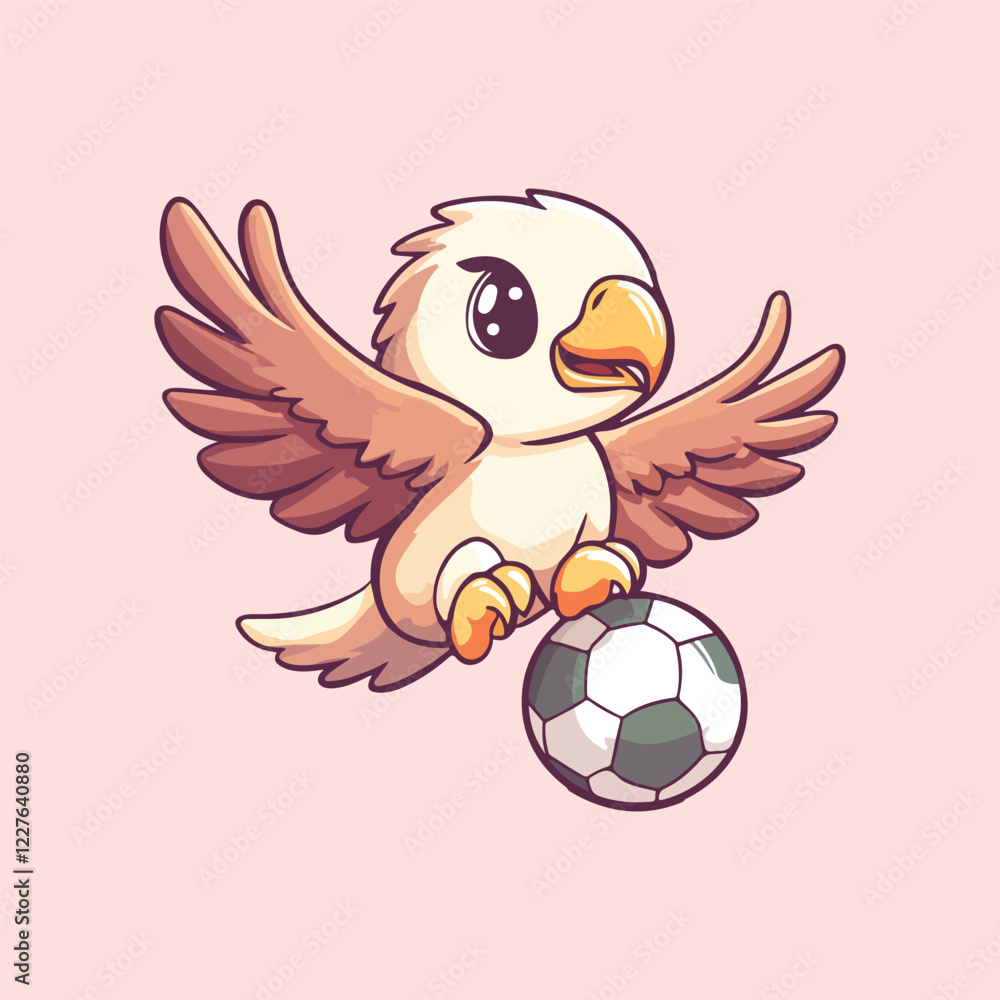 Fototapeta premium Eagle Soccer Football Player vector illustration 