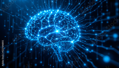 Visual representation of innovative neural network activation in digital ai environments