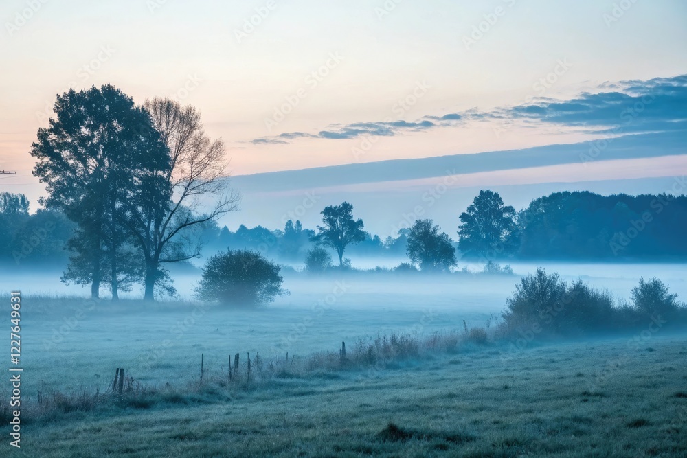 Soft focus blue mist landscape with subtle gradient and blurred trees, gentle haze, dreamy effect, blurred objects, soothing colors, calming atmosphere Soft focus blue mist landscape with subtle gradient and blurred trees, gentle haze, dreamy effect, blurred objects, soothing colors, calming atmosphere