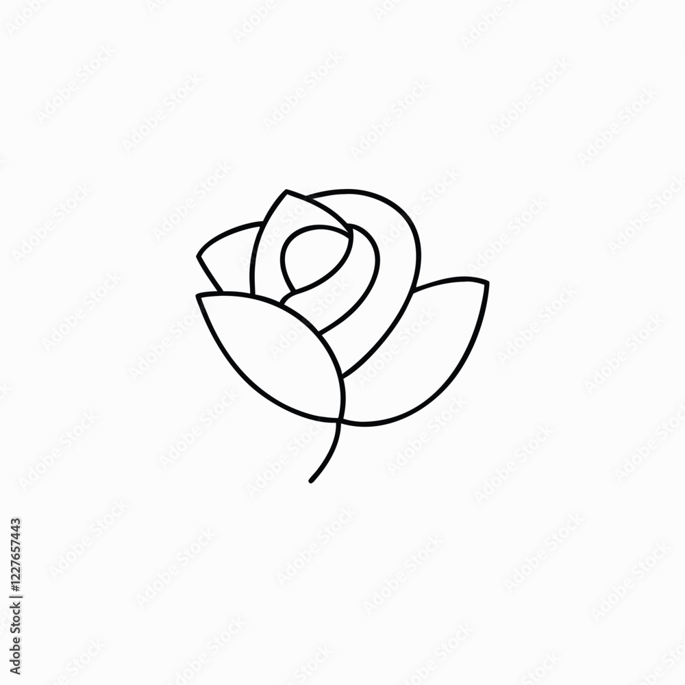 Heart-shaped rose with leaves and butterflies in a floral nature design Heart-shaped rose with leaves and butterflies in a floral nature design