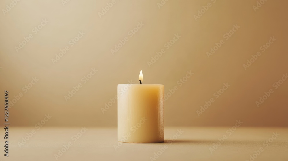 custom made wallpaper toronto digitalMinimalistic candle on neutral background creating a serene atmosphere with ample empty space for text or design elements