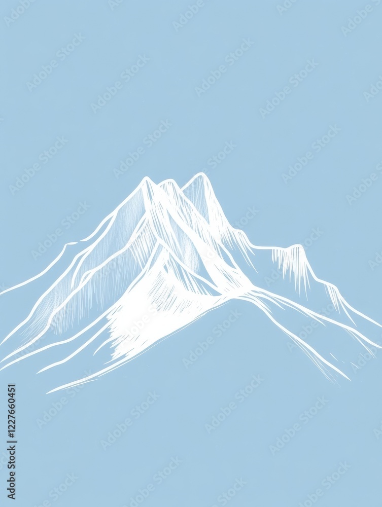 Majestic mountain range under a clear blue sky showcasing stunning natural beauty and serene landscapes. Generative AI Majestic mountain range under a clear blue sky showcasing stunning natural beauty and serene landscapes. Generative AI