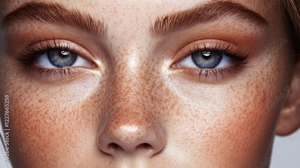 Fototapeta premium Natural Makeup Techniques for Flawless Skin and Enhancing Eyes