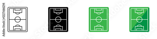Soccer, football field icon. Vector Illustration. EPS 10