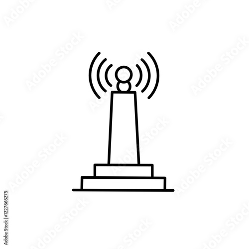 Network and communication tower icons vector illustration.