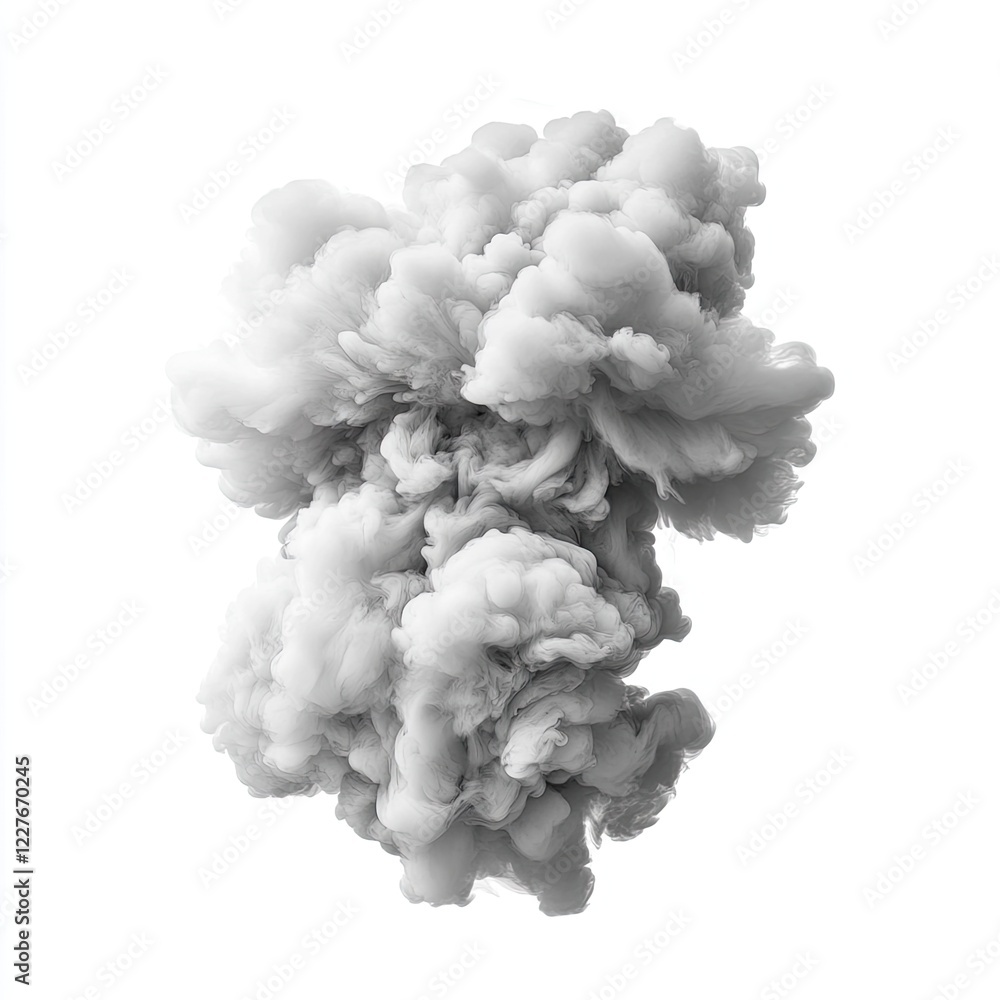 Ethereal White Smoke Clouds Forming Abstract Patterns on a Bright Background Ethereal White Smoke Clouds Forming Abstract Patterns on a Bright Background