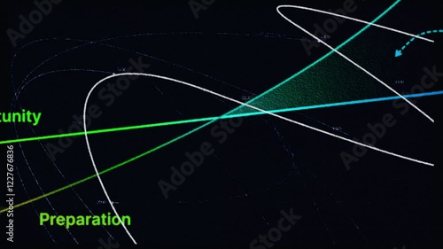 Colorful random line graphic fast motion overlay background. 4K quality footage