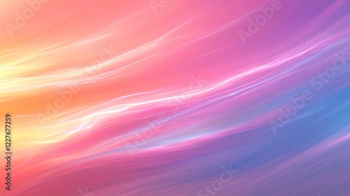 Wallpaper Mural Abstract background with pastel color palette, featuring soft, flowing lines of light and subtle sparkle. Warm tones of yellow and pink blend into Torontodigital.ca