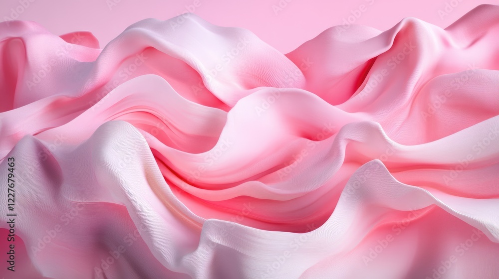 Fototapeta premium Soft flowing pink abstract waves background for design and creative projects