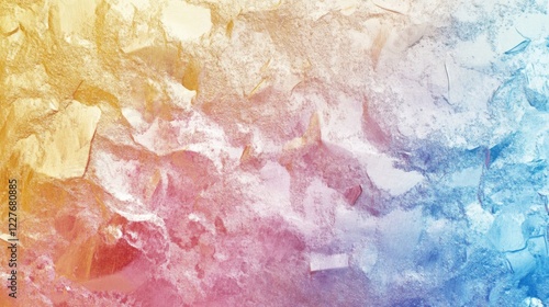 Pastel gradient holographic foil texture featuring an iridescent background with vibrant color transitions and reflective surfaces.