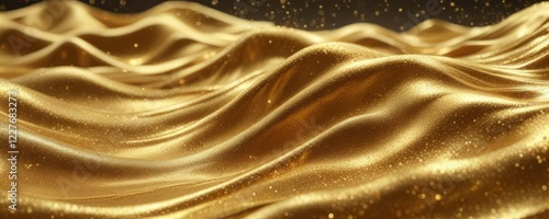 Glittery gold wave abstract background with a sense of movement ,  #partydecor,  #walldecoration photo