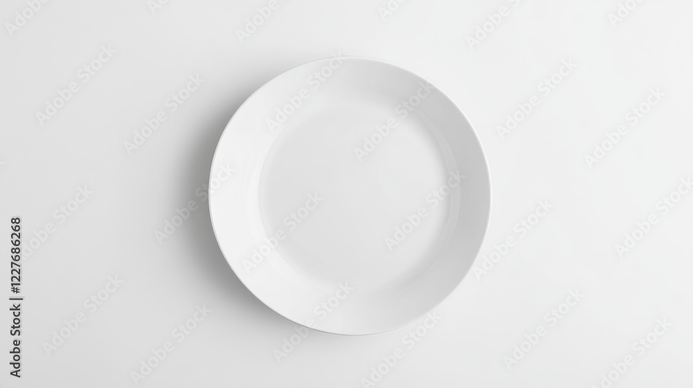 Minimalist White Ceramic Plate for Japanese Cuisine Isolated on Simple Background Perfect for Sushi Serving or Tableware Utility Minimalist White Ceramic Plate for Japanese Cuisine Isolated on Simple Background Perfect for Sushi Serving or Tableware Utility