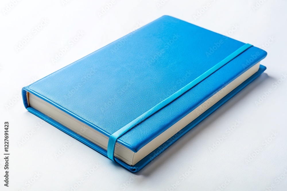 Blank Blue Notebook Mockup: Perfect for Branding & Design Projects - High Resolution Stock Photo Blank Blue Notebook Mockup: Perfect for Branding & Design Projects - High Resolution Stock Photo
