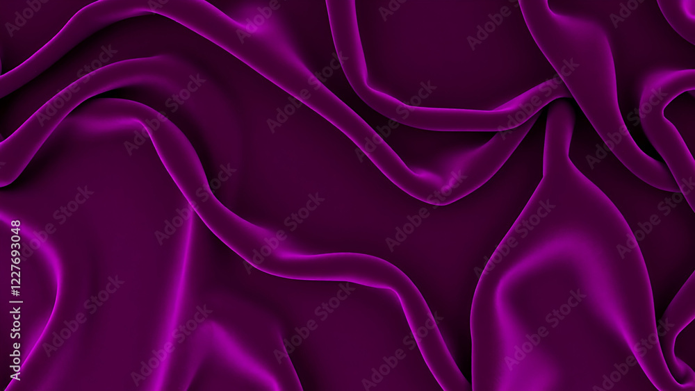 Obraz premium Royal Purple Velvet Fabric with Deep Rich Tones and Flowing Folds for Luxury Fashion and Elegant Branding 