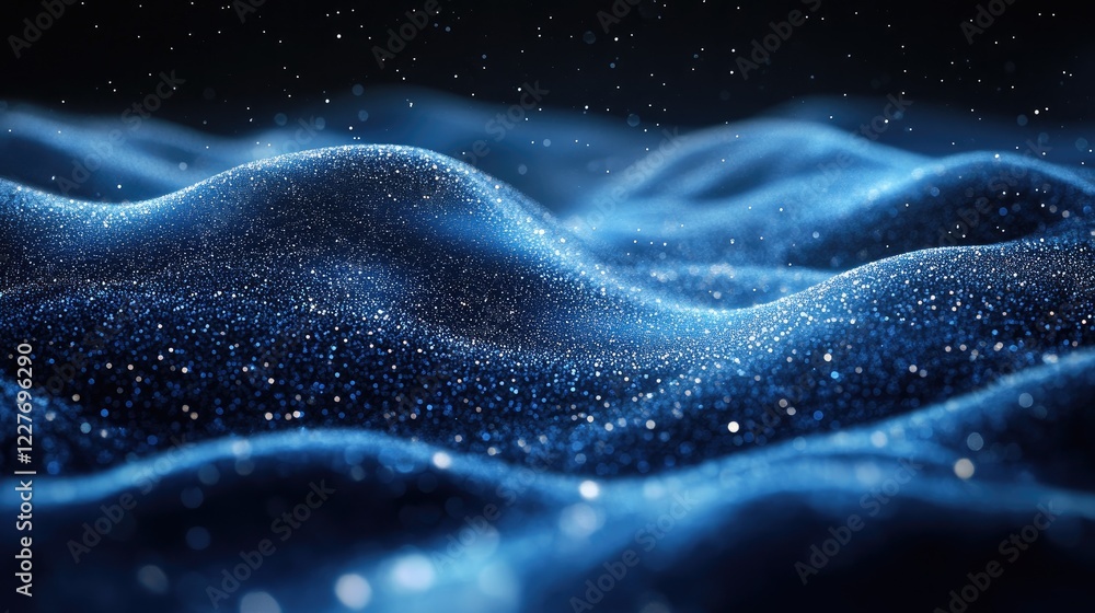 Fototapeta premium Abstract representation of shimmering ocean waves illuminated by soft light, creating a serene atmosphere