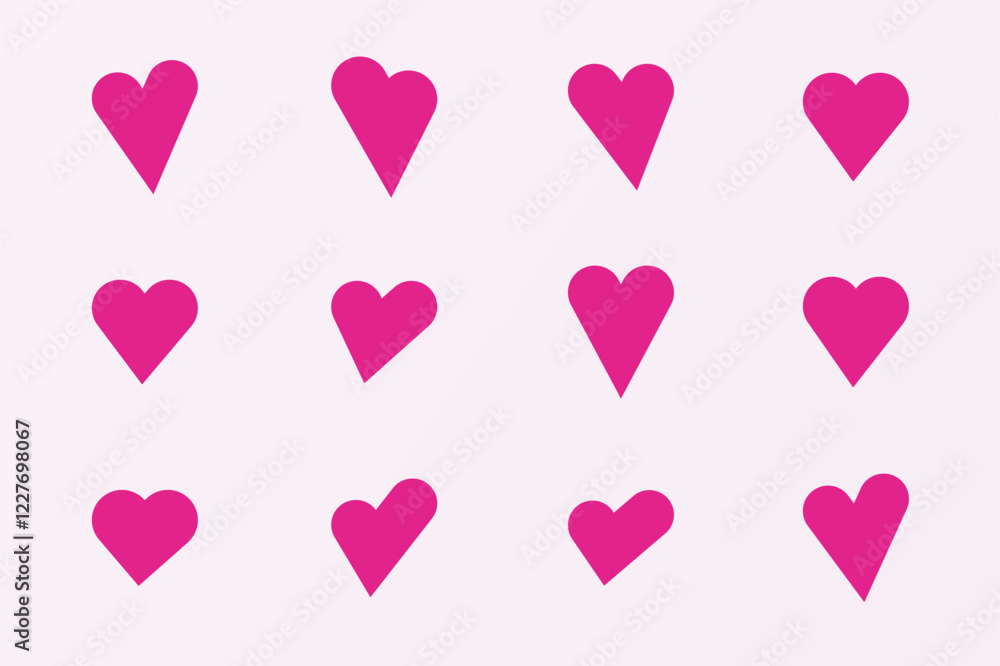 Hand-drawn hearts, romantic symbols of red and pink. Perfect for celebrating affection, passion, and romance, this collection is ideal for greeting cards, invitations, anniversary designs Hand-drawn hearts, romantic symbols of red and pink. Perfect for celebrating affection, passion, and romance, this collection is ideal for greeting cards, invitations, anniversary designs