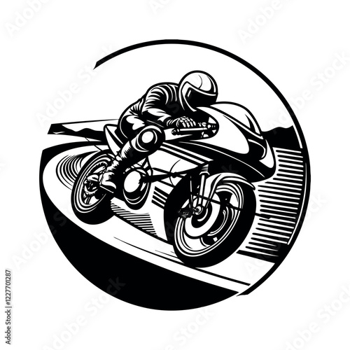 Goes like bullet motorcycle vector image