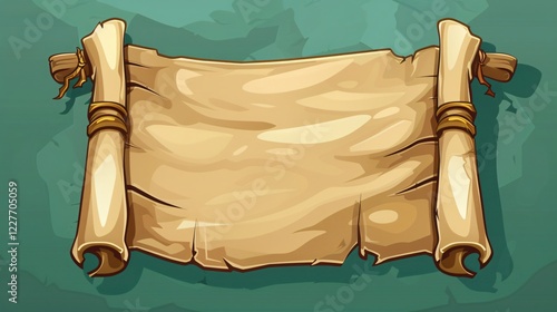 Vintage Paper Scroll for Book or Map Illustration